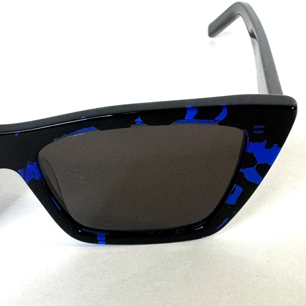 SAINT LAURENT Mica Cat Eye Sunglasses NEW Style SL 276 009 Black Blue Havana